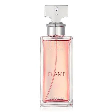 Calvin Klein Eternity for Her Eau de Parfum 100ml, frasco transparente com tampa dourada, fundo branco