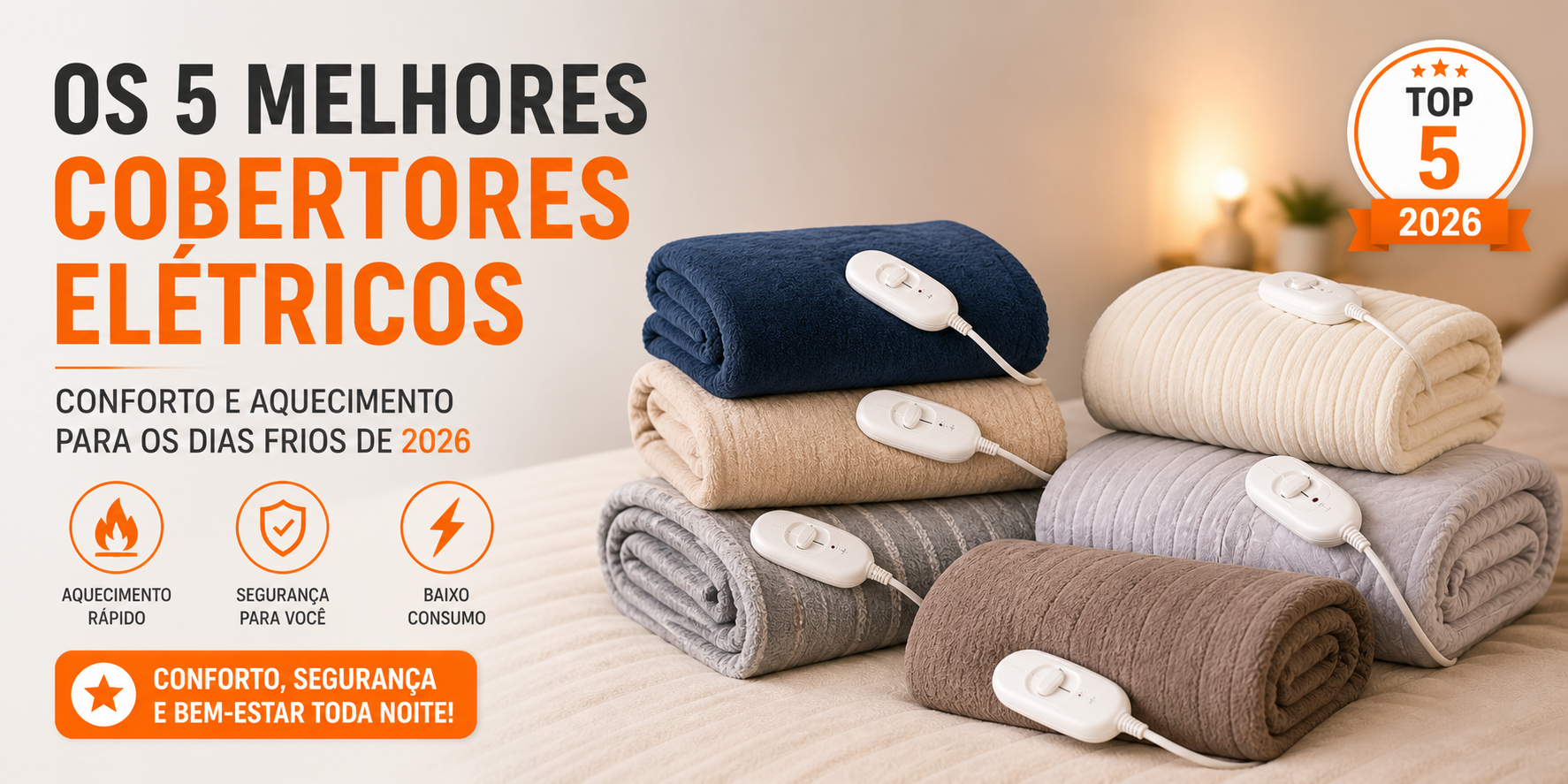 5 Melhores Cobertores Elétricos para o Inverno de 2026