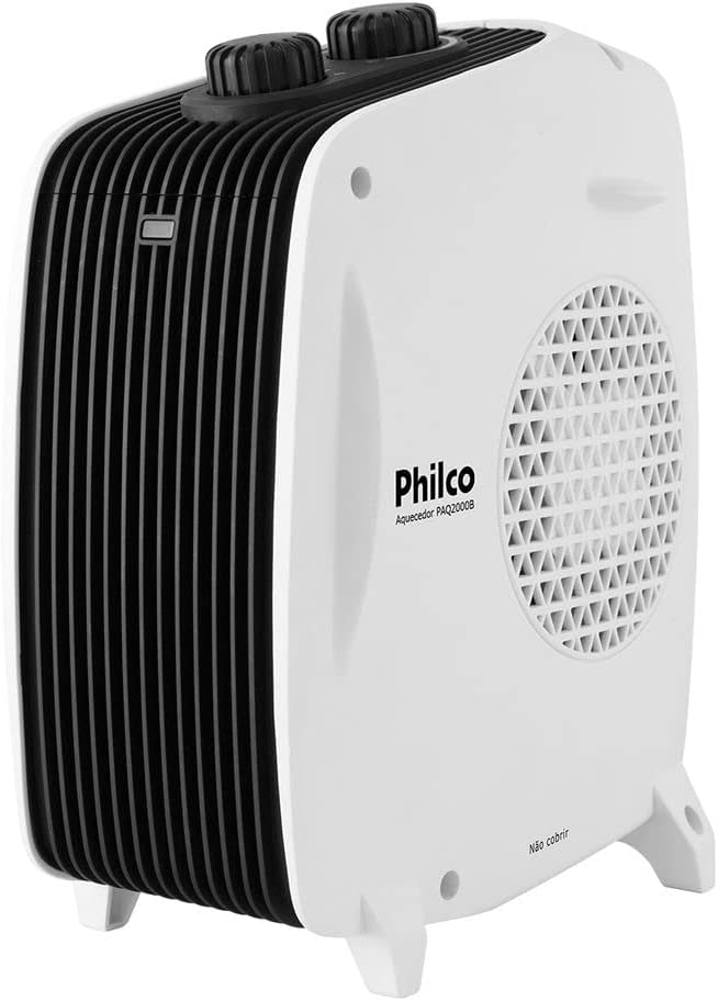 Aquecedor Philco PAQ2000B branco 2000W 220V termoventilador, fundo branco