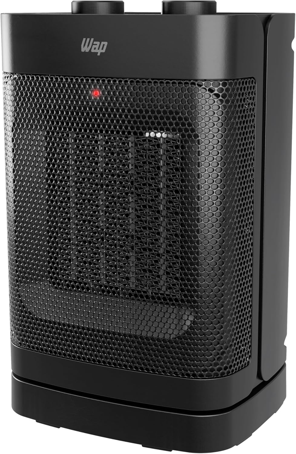 Aquecedor WAP Air Heat Ceramic 1500W preto com oscilação horizontal, fundo branco